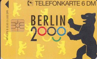 1993 NSZK berlini olimpia 2000 használatlan telefonkártya