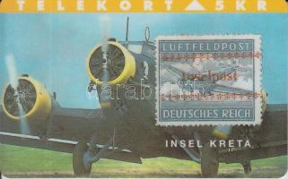 1995 Dánia a német Inselpost bélyeget ábrázoló használatlan telefonkártya