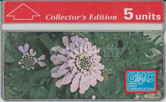 1994 Gibraltár Virág használatlan telefonkártya