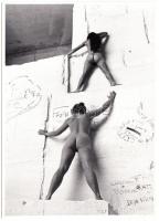 1975 Ruszka László (1936): Dupla hátakt. Vintage fotó, hátoldalán szerzői pecséttel, felirattal, 17x12cm