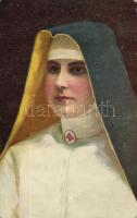 'Unsere Schwester' Red Cross nun, Stengel art postcard s: Wilhelm Hunger