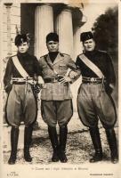 Benito, Vittorio and Bruno Mussolini