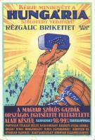 Hungária rézgálic brikett, Hungária Műtrágya-, Kénsav- és Vegyipari Rt. / Hungarian briquette advertisement s: Gebhardt (EK)