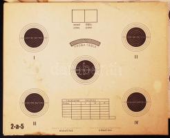 Lövészversenyhez lőlap (50 db) / Range-cards (50 piece) 21x26 cm