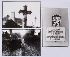 cca 1990 Képriport egy felvidéki faluból, 14db fotó, 16x24cm