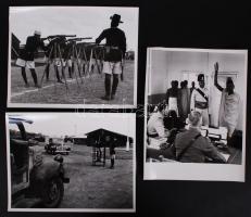 cca 1990 7db brit sajtófotó a kenyai rendőrségbe jelentkezők kiképzéséről / 
British press photos of the Kenya Police Training School, 20x25cm