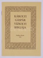 Vizsolyi Biblia I.-II. kötet. Facsimile kiadás. Bp. 1990. Magyar Helikon. Kiadói egészbőr kötésben, ...