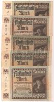 Német Birodalom /Weimari Köztársaság 1922. 5000M (5x) T:II,III
Germany/Weimar Republic 1922. 5000 Ma...