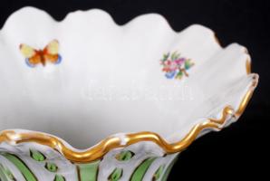 Herendi, Viktória mintás díszváza, kézzel festett, jelzett, hibátlan, m: 35 cm, d: 23 cm. / Herendi ...