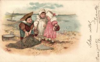 Seaside, children litho