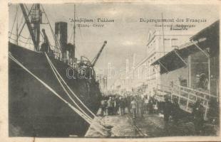 Thessaloniki landing of the French steamship (fl)