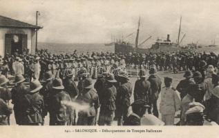 Thessaloniki, Italian troops landing (EB)