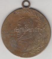 Románia 1909. "Cuza Voda uralkodásának 50. évfordulója" Br medál. Szign: F. SARAGA (40mm) ...