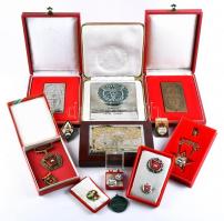 Doboznyi szocialista kitüntetés és emlékplakett, közte "KPVDSZ - Eredményes Szakszervezeti Munk...