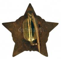 1960. "Munkásőr" szolgálati zománcozott aranyozott jelvény 5 év szolgálat után dísztokban ...