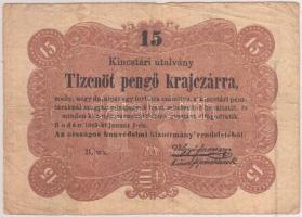 1849. 15Kr "Kossuth-bankó" T:III