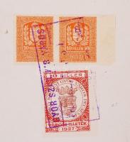 1927 Győr, Vicai-Hédervári út 25. magánház tervrajza, építész: Oberländer Sándor, kézzel rajzolt, il...