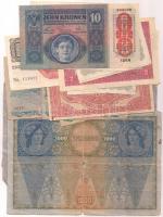 24db-ból álló vegyes bankjegy tétel a korona időszakból T:vegyes