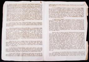 1861. Ferenc József császár nyomtatott levele a magyar királyi bíróságok számára, Ferenc József, Vay...