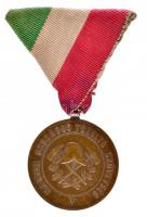 1886- "A Magyar Országos Tűzoltó Szövetség V éves Szolgálati Érem" aranyozott Br kitünteté...