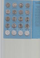 Amerikai Egyesült Államok 1999-2009. 1/4$ (56x) teljes szett eredeti gyűjtői albumban az összes álla...