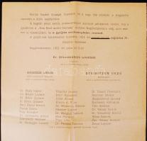 1903 Felhívás adakozásra Kiss Ernő honvéd altábornagy, aradi vértanú szobrának felállításához