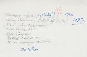 1917 Kerny István (1879-1963): Sümeg vára. Vintage fotó, feliratozva, a szerző hagyatékából, 16x23cm