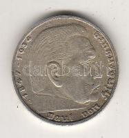 D.3.Reich 1937E 5M Ag "Hindenburg" h.k-tel T:3+/3