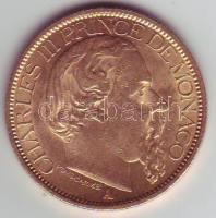 Monako 1886. III.Károly 100Fr Au 32,258g RR!! Csak 5000db! T:2+