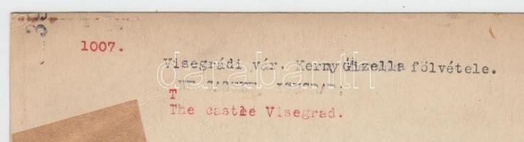 Cca 1920-1930 Kerny Gizella: Visegrádi vár. Sarkán törésvonal, feliratozott, 16x22cm