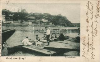 1899 Praha, Prag; Wyschehrad, Visehrad, rowing