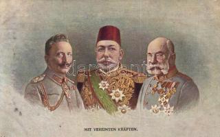 Wilhelm II, Franz Joseph, Mehmed V, WWI propaganda