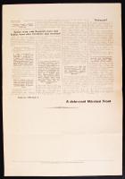 1938 A debreceni Márciusi Front tiltakozó röplapja Szálasi Ferenc hungarista politikus Ut és cél cím...