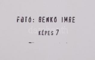1989 Benkő Imre 7db-os képriportja a március 15-i felvonulásról, pecséttel jelzett, 16x23cm