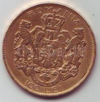 Románia 1922. I.Ferenc Ferdinánd 100L Au RRR!!! T:2