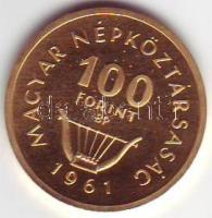 1961. "Liszt" 100Ft Au 7,676g T:BU RR!! Csak 2500db!