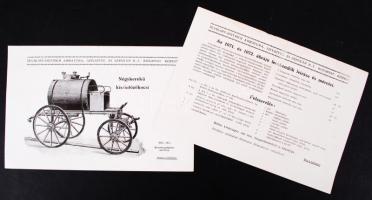 cca 1920 Teudloff-Dittrich Budapesti armatura-, szivattyú-, és gépgyár Rt. négykerekű nagy kocsifecs...