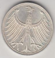 NSZK 1968F 5M Ag T:2
GFR 1968F 5 Mark Ag C:XF