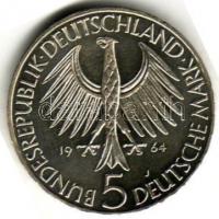 NSZK 1964. 5M "Fichte" Ag T:2