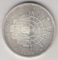 NSZK 1989D 10M Ag "2000 éves Bonn" T:2
GFR 1989D 10 Mark Ag "2000th Anniversary of Bo...