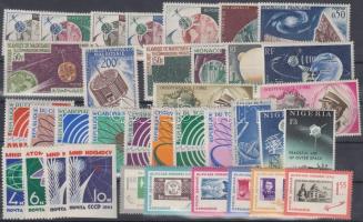 Űrkutatás, távközlés motívum tétel: 36 db bélyeg teljes sorokkal, Space research, telecommunications motifs: 36 stamps with complete sets