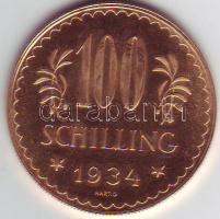 Ausztria 1934. 100Sch Au 23,523g R! Csak 9383db! T:1