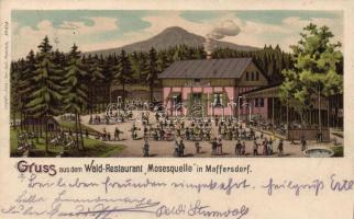 Vratislavice nad Nisou, Maffersdorf (Liberec); Wald Restaurant 'Mosesquelle' litho