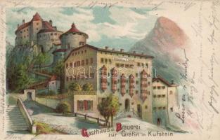 Kufstein, Gasthaus und Brauerei zur Gräfin / hotel, litho