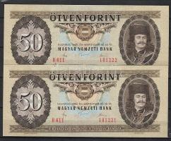 1980. 50Ft "H" (2x) egymásutáni sorszámokkal! T:I