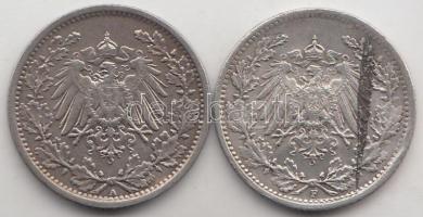 Német Birodalom 1917A/F 1/2M Ag 2klf T:2
German Empire 1917A/F 1/2 Mark Ag 2 different C:XF