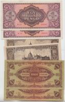 1945. 10.000P sorszámkövető + 1946. 100.000.000P sorszámkövető + 1946. 1.000.000.000P egyugrású sors...