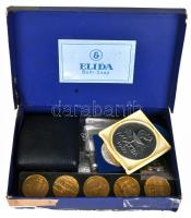 Vegyes numizmatika gyűjtemény emlékérmékkel dobozban T:vegyes