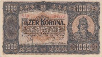 1923. 1000K "Magyar Pénzjegynyomda Rt" T:II