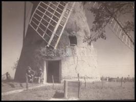 1932 Kankowszky Ervin (1884-1945): Dorozsmai szélmalom. Vintage fotó, hátoldalán feliratozott, 15x20cm